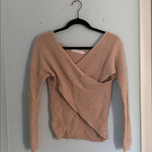 White Closet Crop Knit Sweater